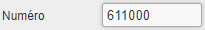 Saisie du numéro sans sous-compte
