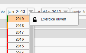 Choix du début de période