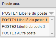 Choix du poste analytique en saisie d'écriture