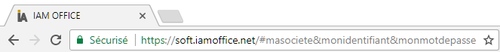 Exemple d'adresse saisie dans Google Chrome